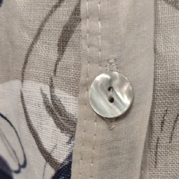 Me & Gee Linen Patterned Button-Up Light Jacket - Picture 5 of 7